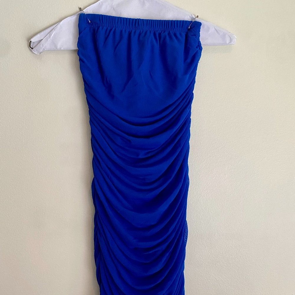 Fashion Nova dress blue ruched